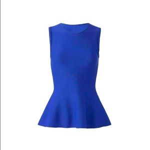 THEORY PEPLUM STRUCTURED TOP- petite XS